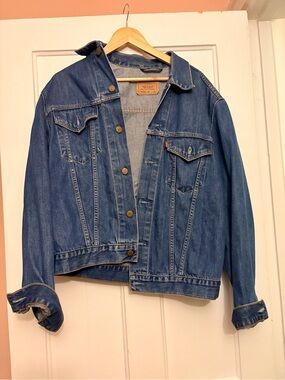 Levi's Medium Blue Denim Jacket with Button Front